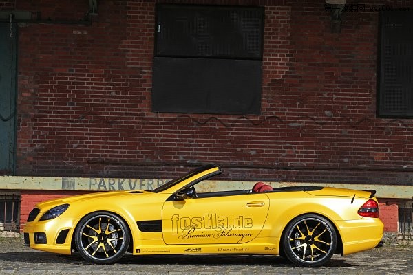 Fostla改装奔驰SL55 AMG取名“Lquid Gold” (液体黄金) 
