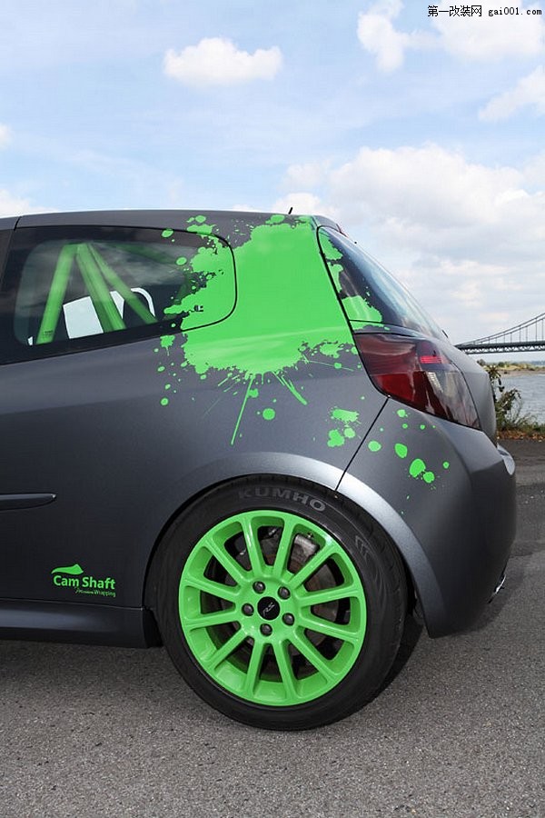 Cam Shaft改装另类泼墨荧光绿小钢炮雷诺Clio RS