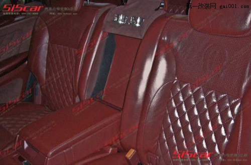 奔驰GL350 酒红色内饰改装案例