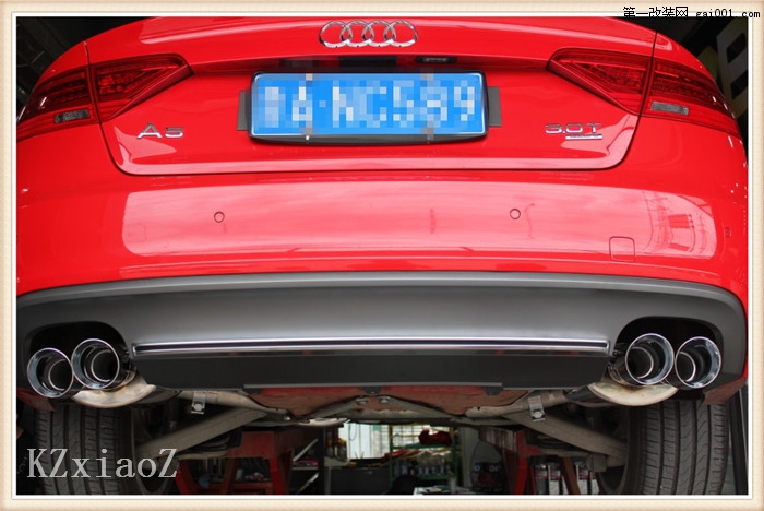 上海Audi A5 3.0T改装AWE双边四出排气含原厂尾板