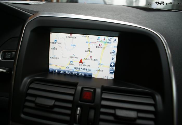 重庆渝大昌沃尔沃XC60原车屏幕升级GPS导航/单碟DVD/倒车