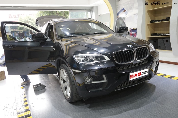 重庆渝大昌汽车音响改装|BMW宝马X6 原车屏幕升级手写GPS导航