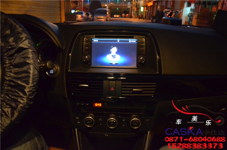 昆明车美乐 马自达CX-5改装卡仕达DVD导航
