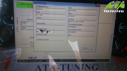 13款捷豹XF 3.0sc刷ECU升级英国ATA-tuning程序