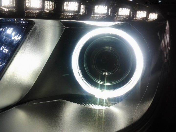 哈尔滨奔腾X80升级Q5双光透镜+白色高亮天使眼光导 华科安...