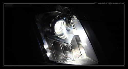 凯迪拉克SRX大灯改装海拉3双光透镜 欧司朗氙气灯 小糸安...