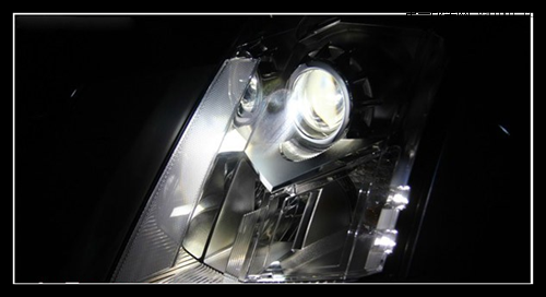凯迪拉克SRX大灯改装海拉3双光透镜 欧司朗氙气灯 小糸安...