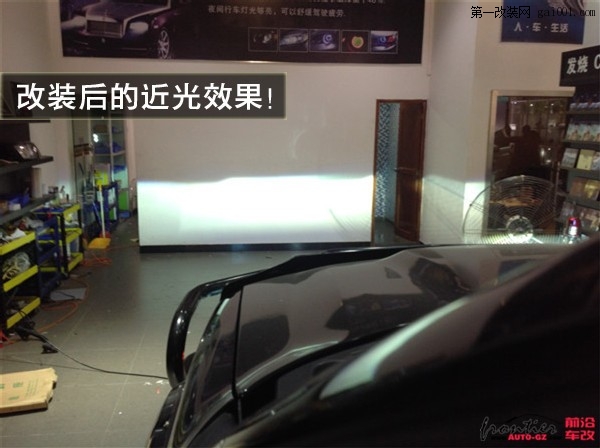 广州福特猛禽F150大灯升级海拉三双光透镜氙气大灯
