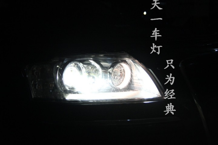 成都奥迪A8L车灯改装不亮升级Q5海拉透镜CBI XV氙气大灯总成