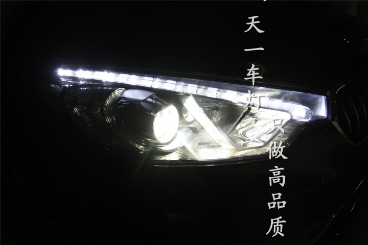 成都起亚K3S车灯改装Q5海拉LED日行灯双光透镜氙气大灯总成