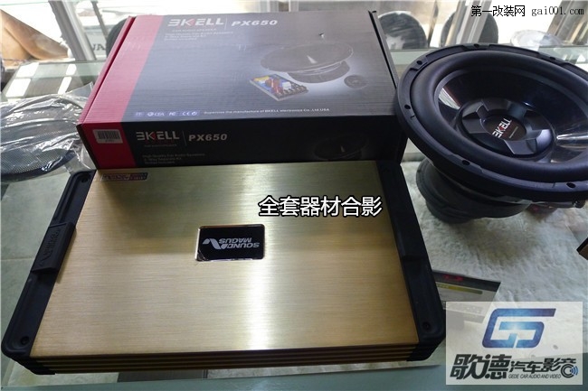 武汉汽车音响改装—科鲁兹改霸克PX650圣美歌VS160.4 霸克C10
