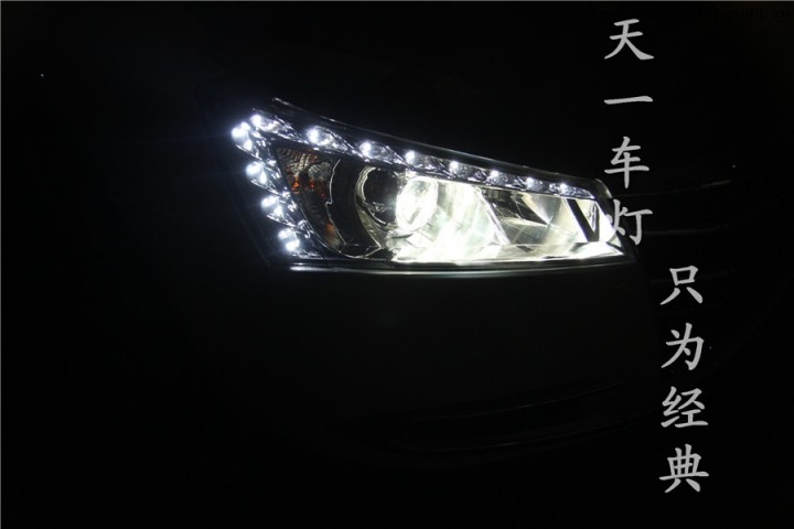 成都纳智捷S5改灯 改装原厂Q5德国海拉双光透镜氙气灯