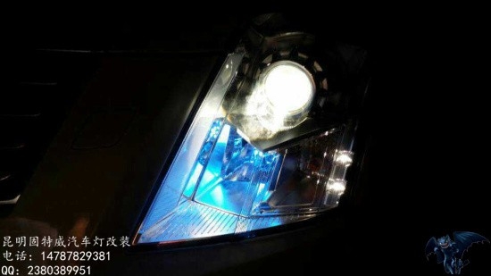 昆明车灯改装凯迪拉克SRX改氙气灯升级海拉三