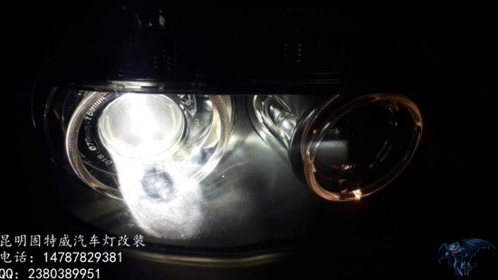 昆明车灯改装宝马730Li改氙气灯超级海拉三透镜