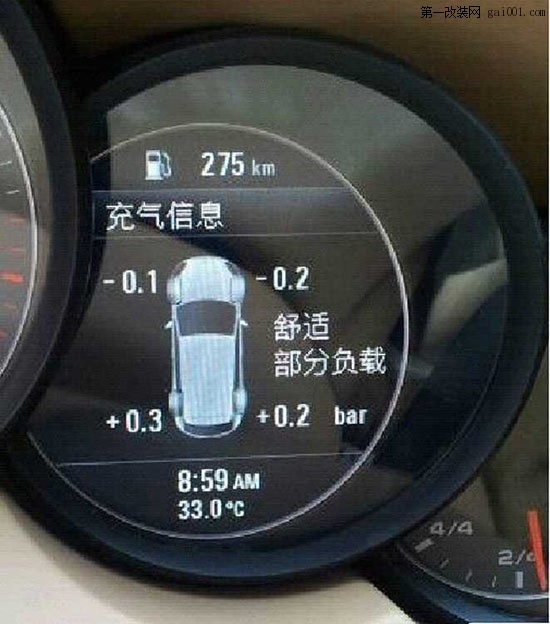 广州美车达保时捷卡宴改装胎压监测，加装原厂胎压监测