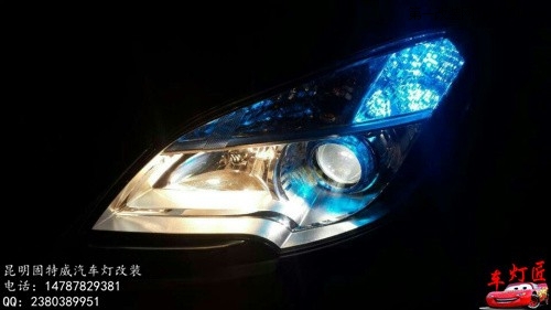 昆明车灯改装别克昂科拉升级德国超级海拉三
