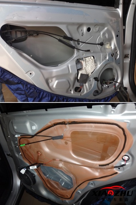 丰田2013款RAV4改装车门隔音及音响
