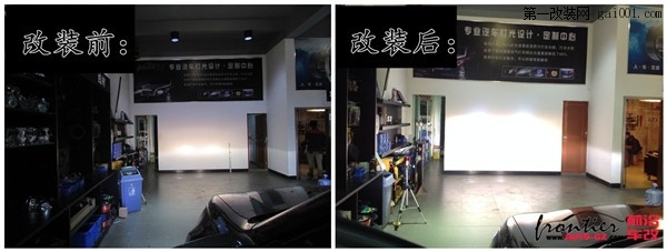 【广州前沿车改】讴歌MDX车灯改装进口海拉5双光透镜氙气灯