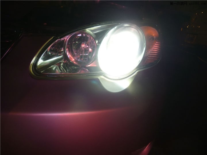 比亚迪F3车灯改装案例
