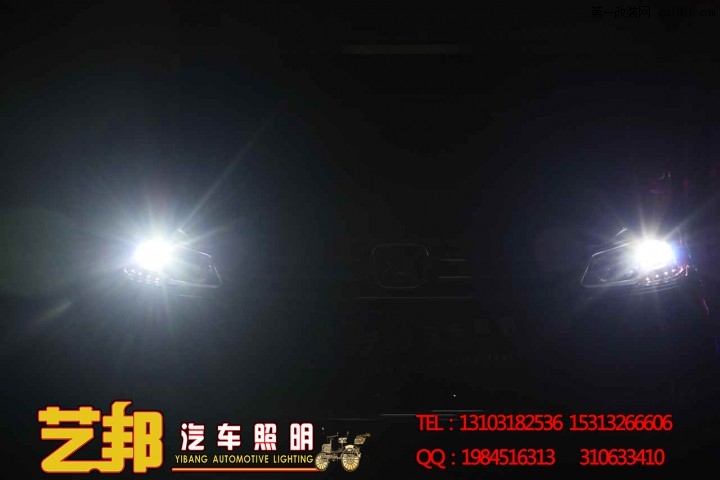 驭胜车灯升级Q5双光透镜，5500K氙气灯，衡水艺邦汽车照明