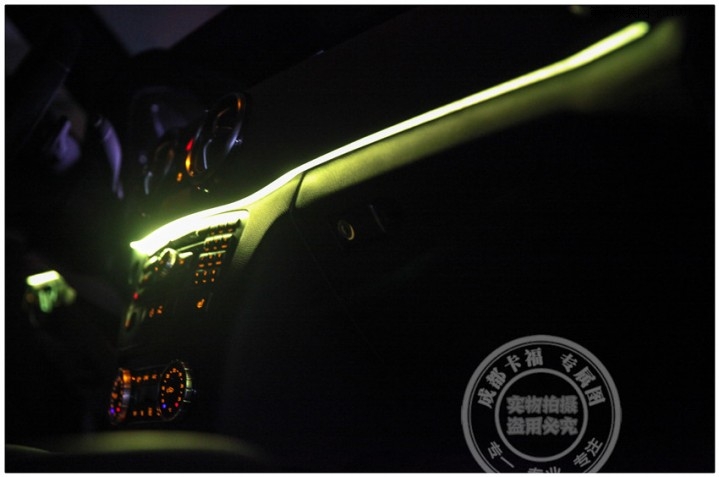 重庆奔驰GLK改装七彩氛围灯高配智能随动转向大灯