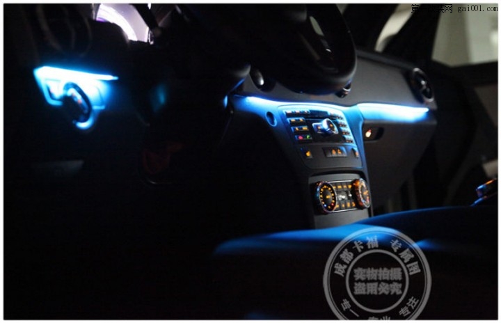 重庆奔驰GLK改装七彩氛围灯高配智能随动转向大灯