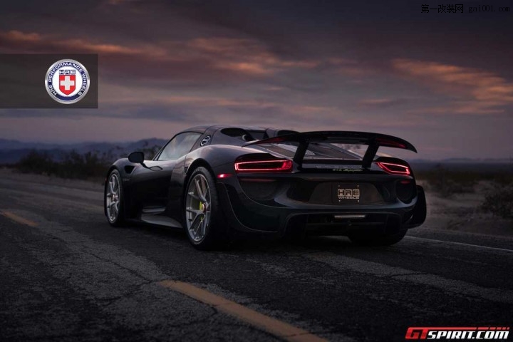 HRE Wheels改装黑色保时捷918 Spyder Weissach