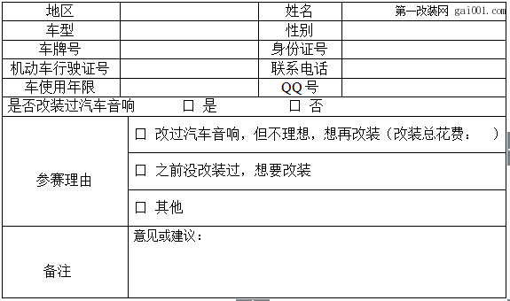 全国汽车音响DIY改装大赛