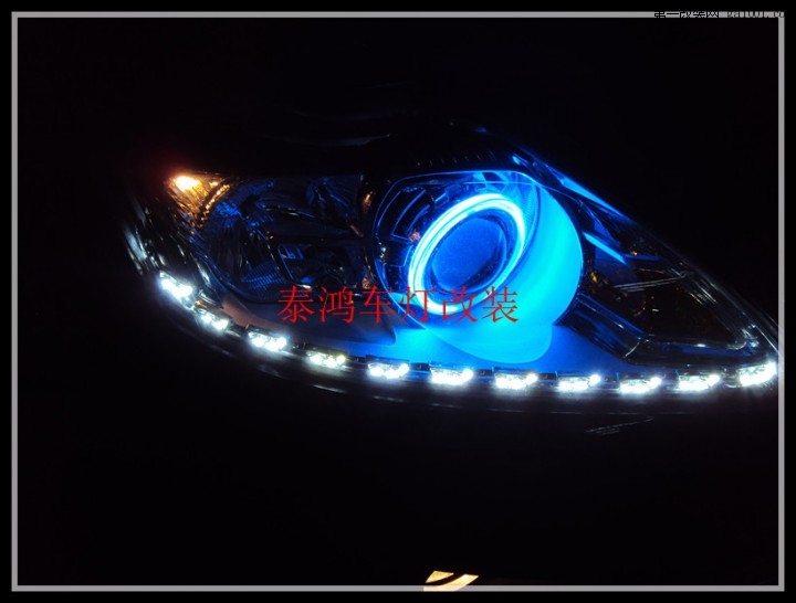 福克斯升级Q5双光透镜氙气灯加LED水晶.....