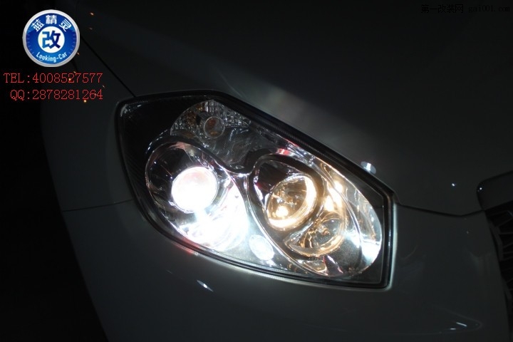 <合肥改灯>GX7合肥车灯改装改海拉5欧司朗5500KCBI红色恶魔眼