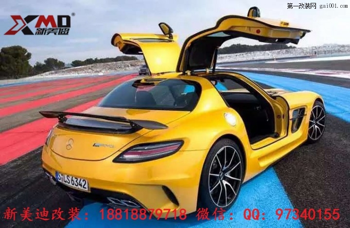 奔驰 R197 AMG SLS BLACK SERIE 碳纤维尾翼定风翼 大尾翼 包围改装