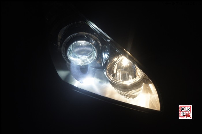 石家庄奔腾B50车灯变亮，改装Q5透镜+雪莱特氙气灯+国产安定