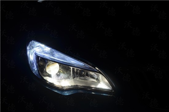 别克英朗XT车灯升级双光透镜氙气灯后大灯外观展示LED产品...