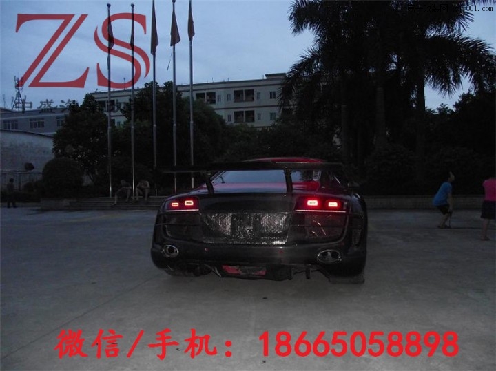 奥迪Audi R8 V8 V10 PPI款碳纤维尾翼定风翼 扰流板 包围改装