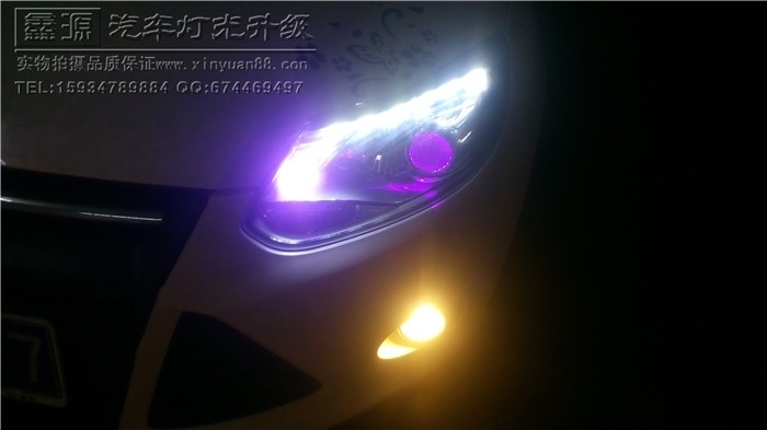 贵州毕节鑫源车灯福克斯升级海拉5双光透镜专车专用ST套件