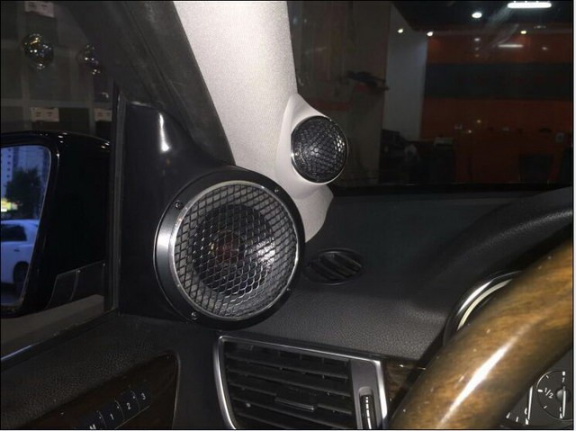 万宁汽车音响改装 海昌音响德国零点顶级三分频改装奔驰350