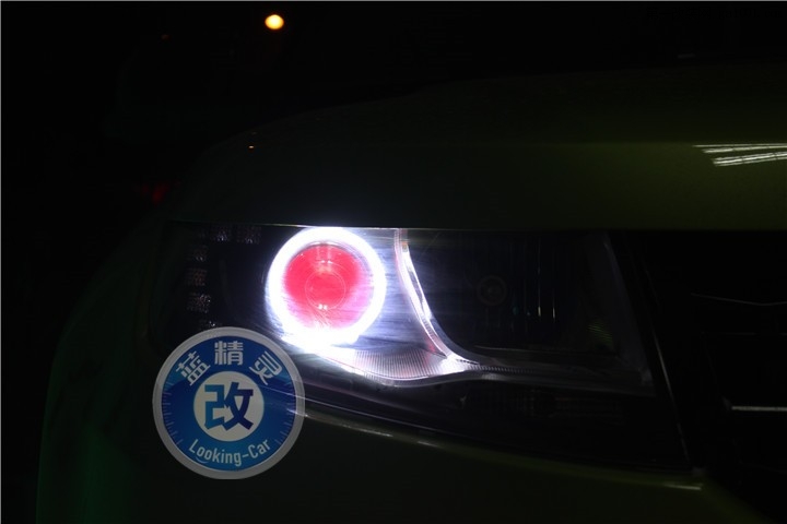 武汉改灯 陆风X7改装蓝精灵定制海拉五双光透镜氙气大灯