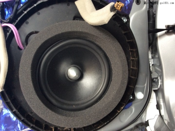 5前声场DR-652中低音喇叭单元安装在门板上.JPG