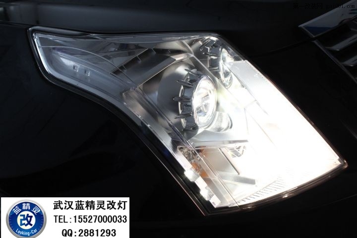武汉车灯改装氙气大灯SRX升级高配进口欧司朗CBI氙气灯透镜
