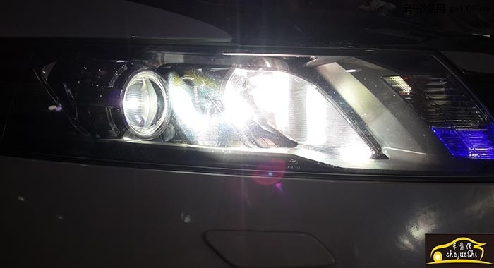 深圳车灯升级改装，本田歌诗图汽车大灯升级改装小系Q5透镜