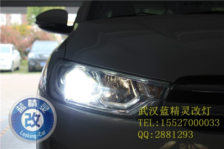 雪铁龙C3-XR车灯不亮升级改装蓝海拉五双光透镜欧司朗氙气灯