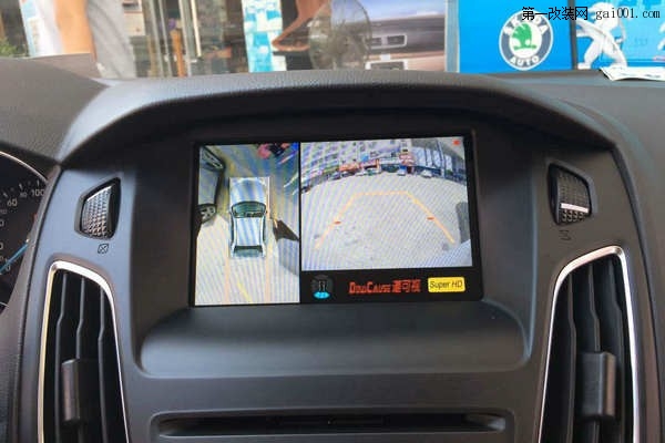 福特福克斯安装道可视360度前景行车记录仪--南宁大通汽车...