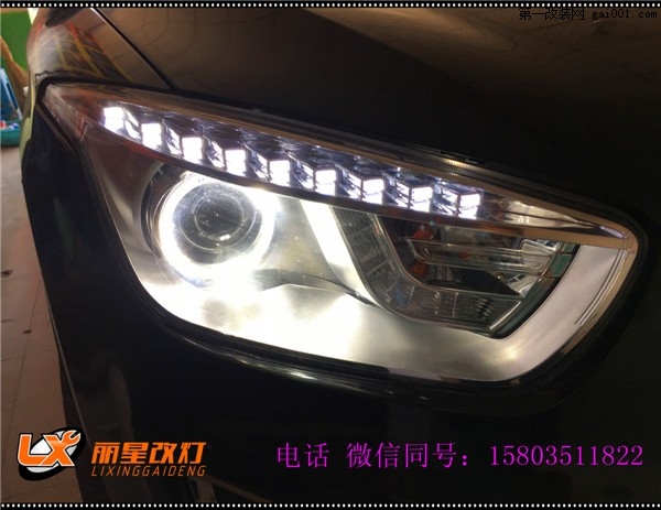 太原奔腾X80车灯改装定制版海五双光透镜 岩崎Pro灯泡
