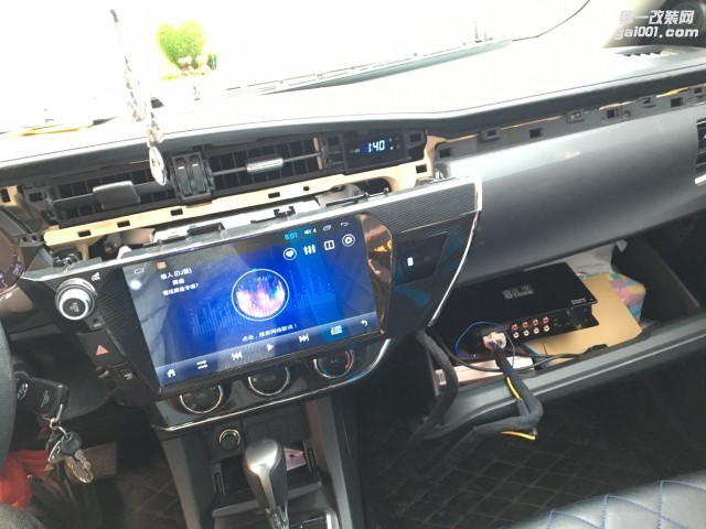 丰田卡罗拉加装带蓝牙的音效处理器8音度X1专车专用无损...