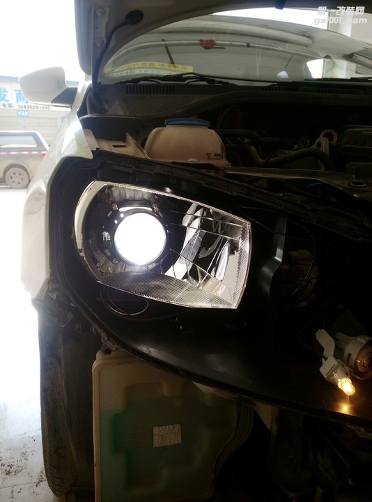 周口新捷达改灯，升级海拉六透镜全进口套装。