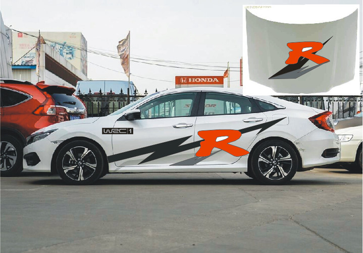 汽車貼紙思域 索納塔車身拉花改裝車貼