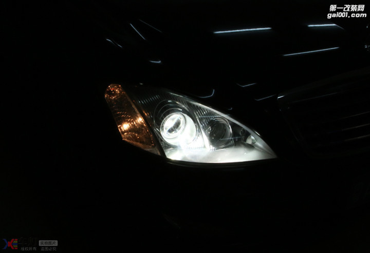 【炫酷改灯】奔驰老款S350车灯昏暗炫酷升级氙气灯双光透镜
