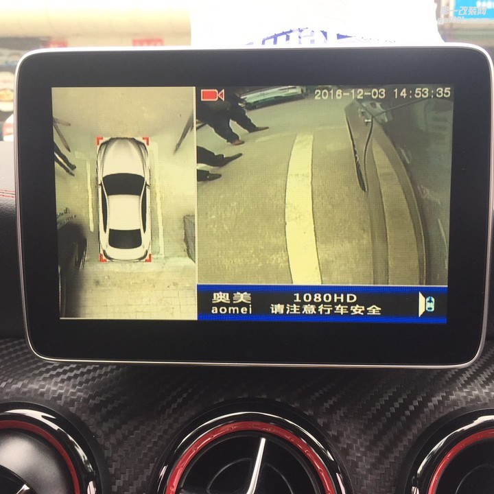 深圳奔驰A200改装360度全景行车记录仪