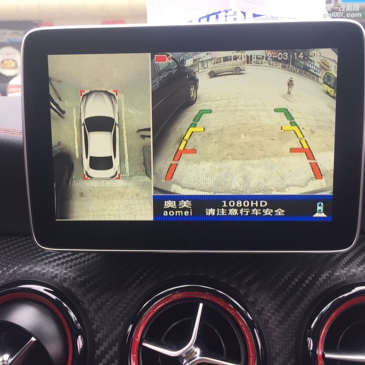 深圳奔驰A200改装360度全景行车记录仪