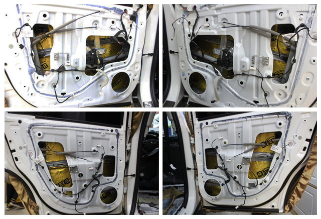 3，使用车德尔隔音材料对汽车门板做第一层的隔音处理.jpg